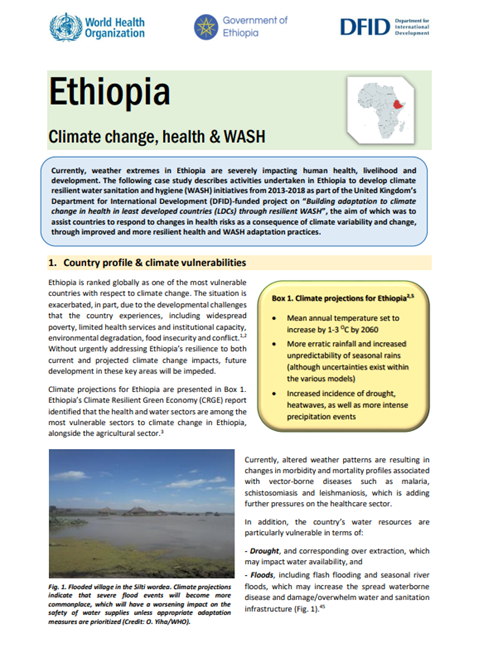Ethiopia: Climate change, Health and WASH