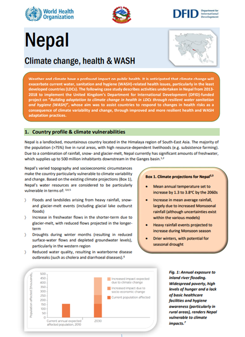 Nepal: Climate change, Health and WASH