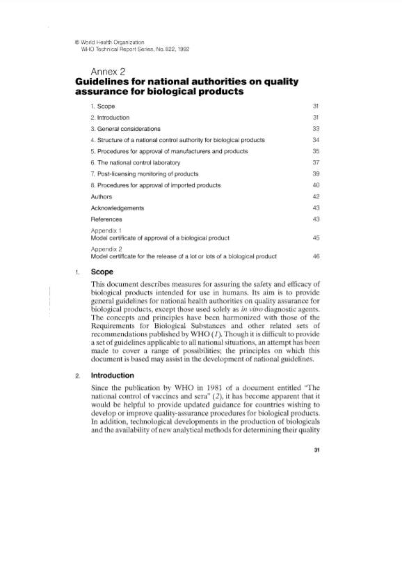 WHO Guidelines on Transmissible Spongiform Encephalopathies in relation