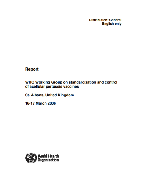 WHO Working Group on standardization and control of acellular pertussis vaccines