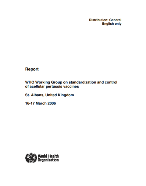 WHO Working Group on standardization and control of acellular pertussis ...