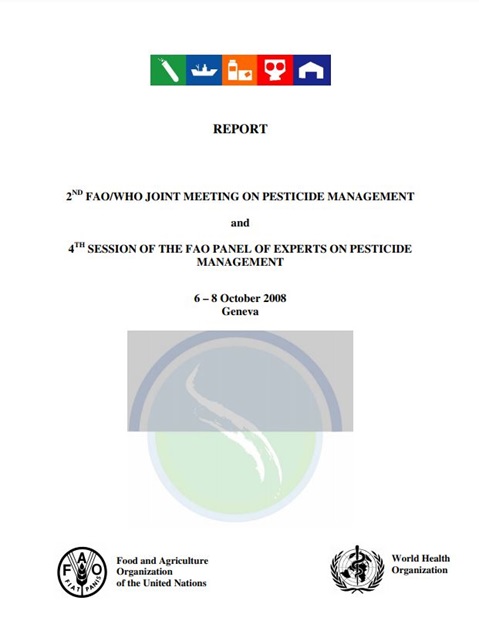 2nd FAO/WHO joint meeting on pesticide management