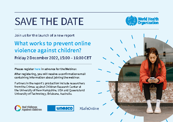 Save the date: Online Launch Violence against children