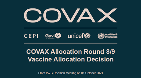 Decision of the Independent Allocation of Vaccines Group on the allocation of COVAX Facility secured vaccines: 13 October 2021