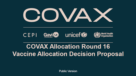 Vaccine Allocation Decision on the allocation of COVAX Facility secured vaccines: 22 June 2022