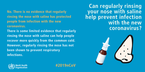 COVID-19 infographic saline