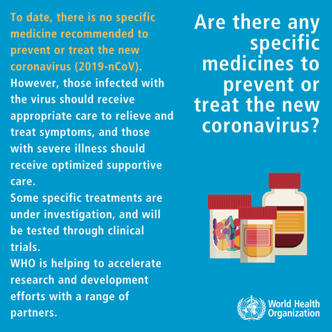 COVID-19 infographic specific medicines