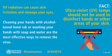 COVID-19 infographic UV light