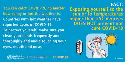 COVID-19 infographic sun exposure