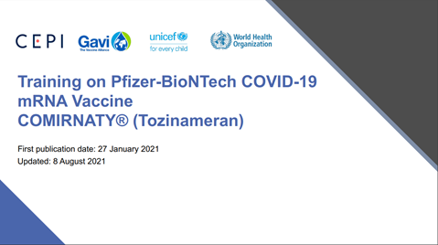 Training on Pfizer-BioNTech COVID-19mRNA Vaccine COMIRNATY® (Tozinameran)