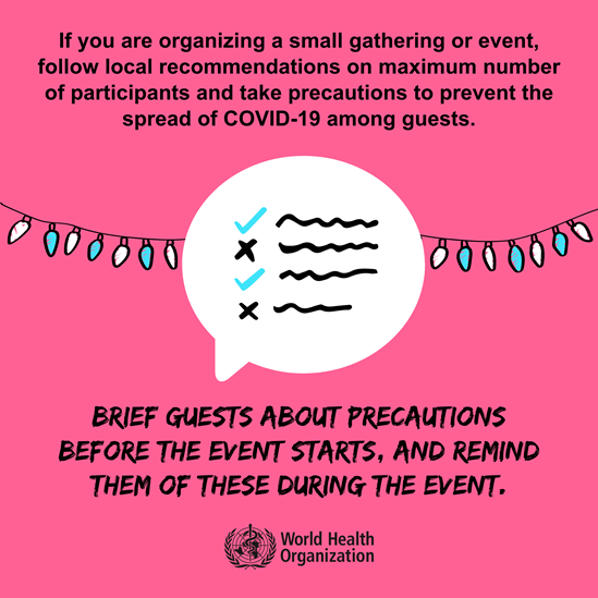 Social gathering 9 Remind your guests of precautions
