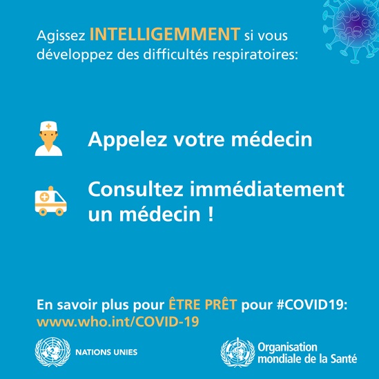 Agissez intelligemment si vous développez des difficultés respiratoires