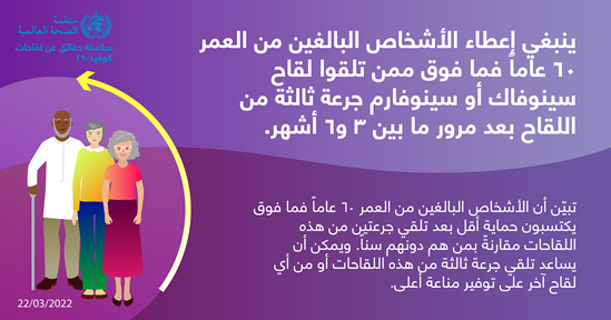 نصائح للجمهور بشأن التطعيم ضد كوفيد-19