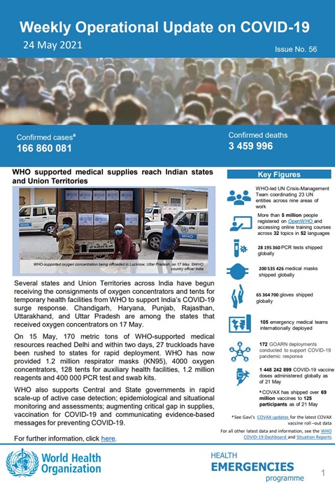 Weekly operational update on COVID-19 - 24 May 2021