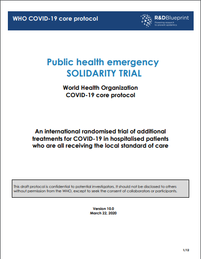 An international randomised trial of additional treatments for COVID-19 in hospitalised patients who are all receiving the local standard of care