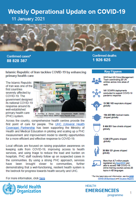 Weekly operational update on COVID-19 - 11 January 2021