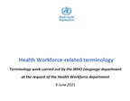 cover: health workforce terminology document