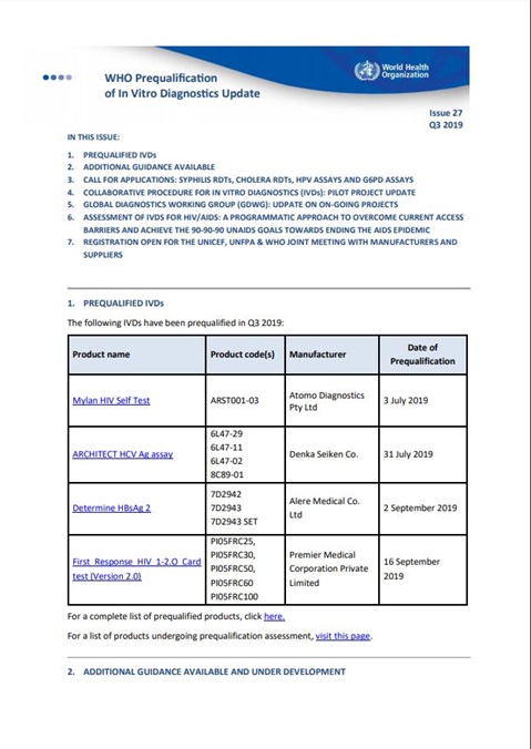 In vitro diagnostics - Newsletters