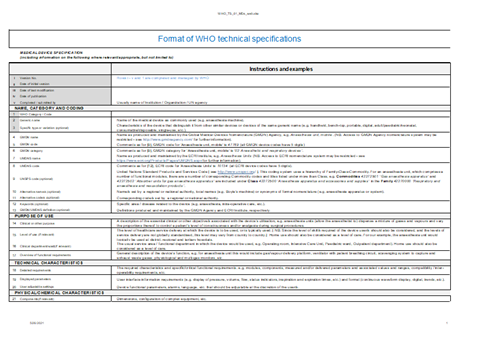 Technical Specifications For NOW Devices