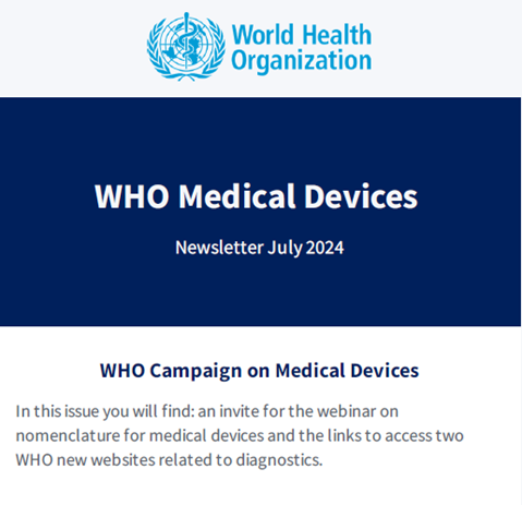 WHO Medical Devices July 2024, Newsletter