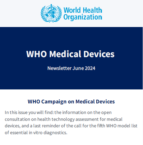 WHO Medical Devices June 2024, Newsletter