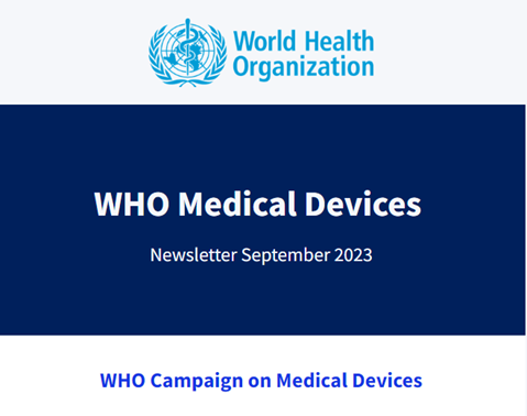WHO Medical Devices September 2023
Newsletter