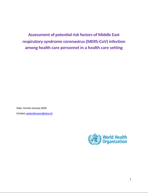 Assessment of potential risk factors of Middle East respiratory syndrome coronavirus (MERS-CoV) infection among health care personnel in a health care setting