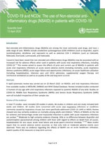 Scientific brief on the use of non-steroidal anti-inflammatory drugs (NSAID) in patients with COVID-19