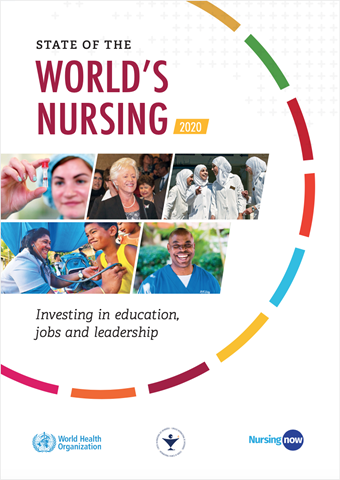 The State of the Worlds Nursing 2020 cover