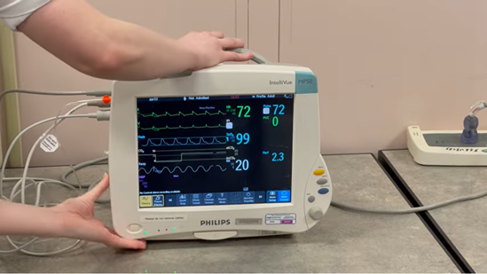 photograph of patient monitor