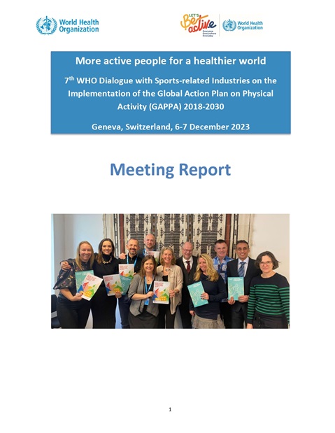 Seventh WHO Dialogue with the Sports Industry on the Implementation of the Global Action Plan on Physical Activity 2018-2030