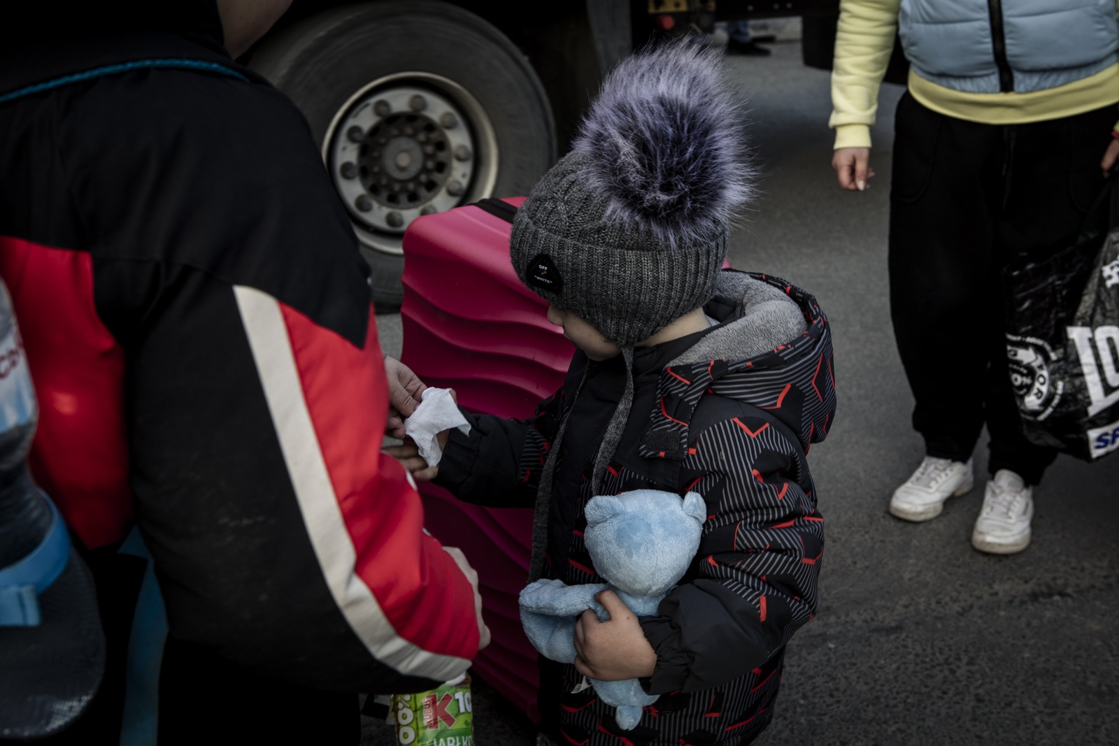 Refugees from Ukraine at the Medyka border in Poland - 2022 Welcome to refugees from Ukraine at the Medyka border in Poland - 2022