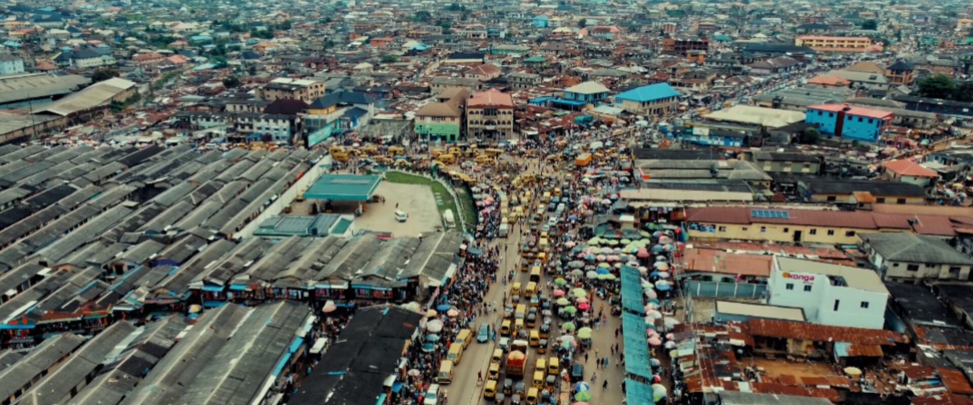 Aerial view of Lagos, Nigeria