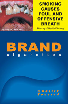 Smoking causes foul and offensive breath - Front