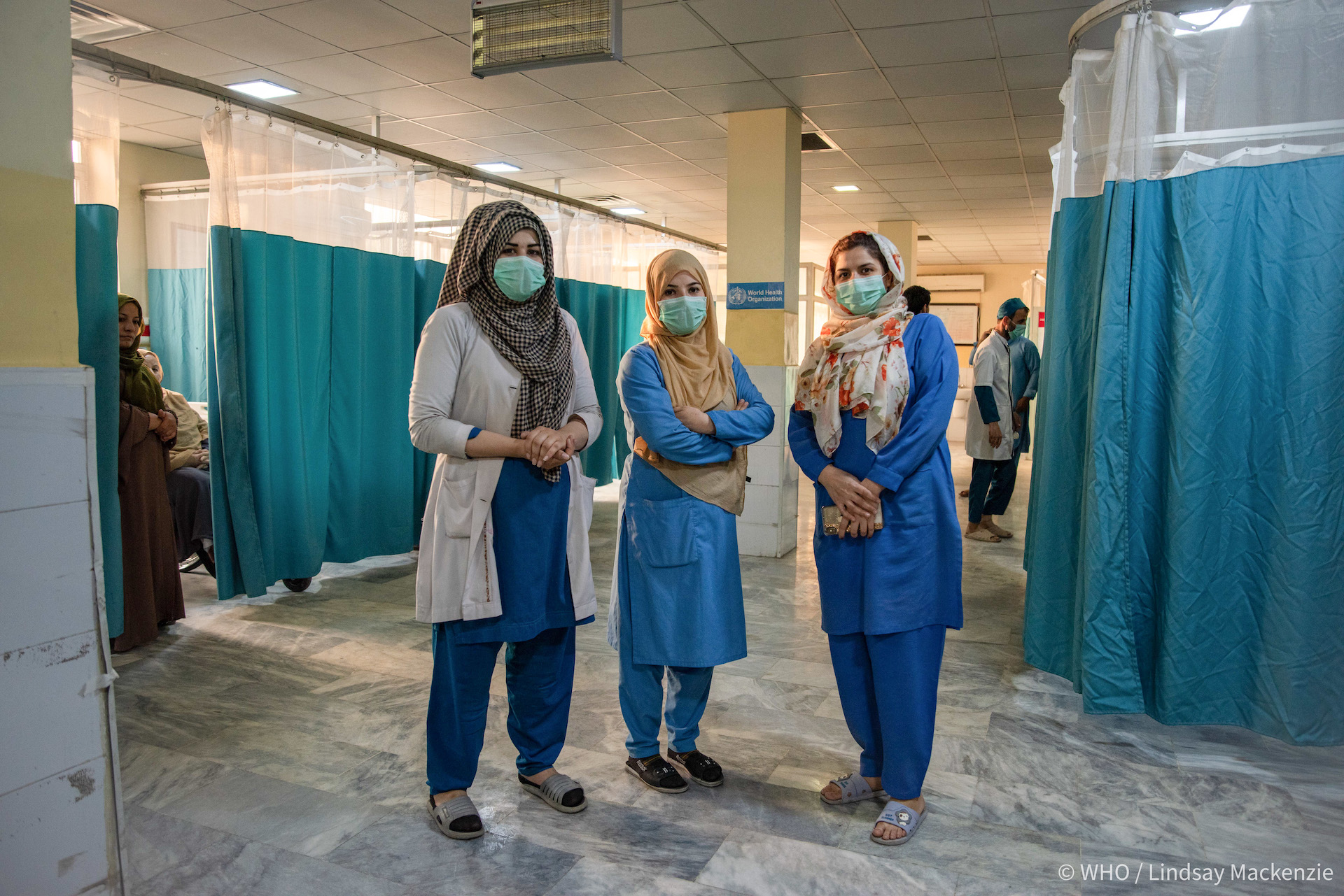Nurses stand for a portrait