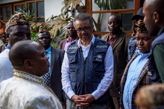 Dr Tedros in DRC amid a worsening Ebola situation in DRC