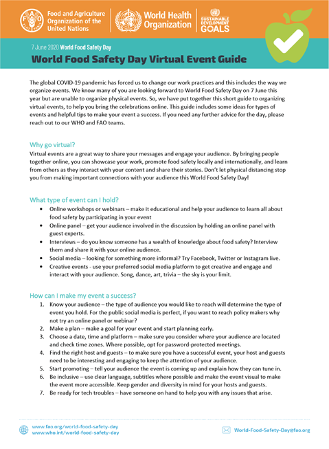 World Food Safety Day virtual event guide