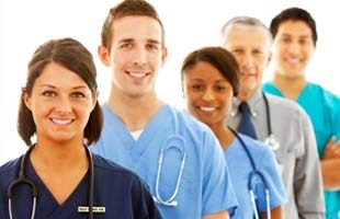 Happy health workers