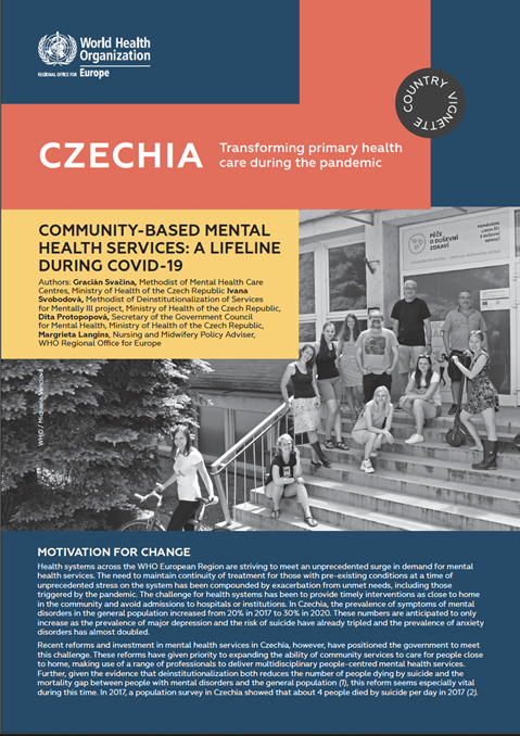 Czechia: Community-based mental health services: a lifeline during COVID-19