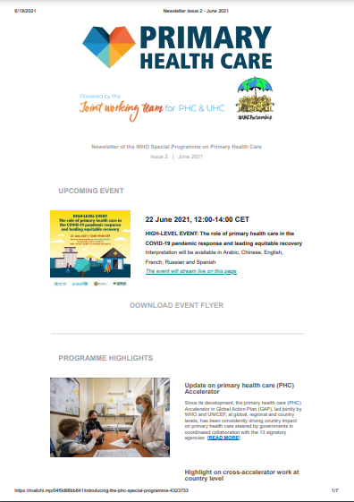 Primary health care news Q2 2021