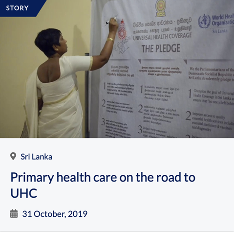 Sri Lanka: Primary health care on the road to UHC