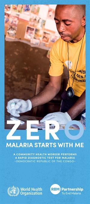 world malaria day 2019 poster health worker diagnostic test