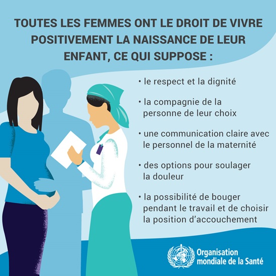 Infographie : toutes les femmes ont le droit de vivre positivement la naissance de leur enfant