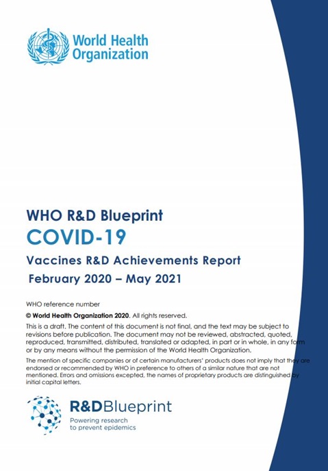 Vaccines R&D Achievements Report, February 2020 – May 2021