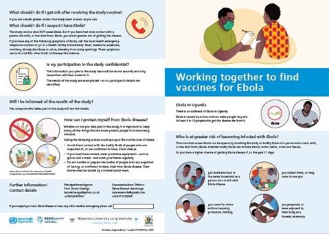 Sudan ebolavirus vaccine trial participant leaflet