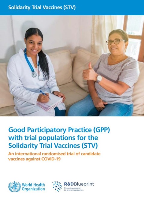Good Participatory Practice (GPP) 
with trial populations for the 
Solidarity Trial Vaccines (STV)