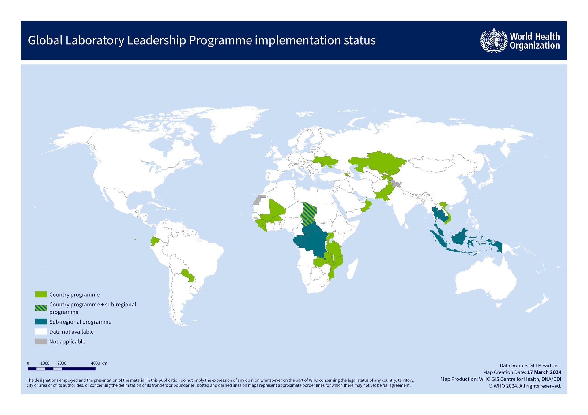 GLLP implementation status map
