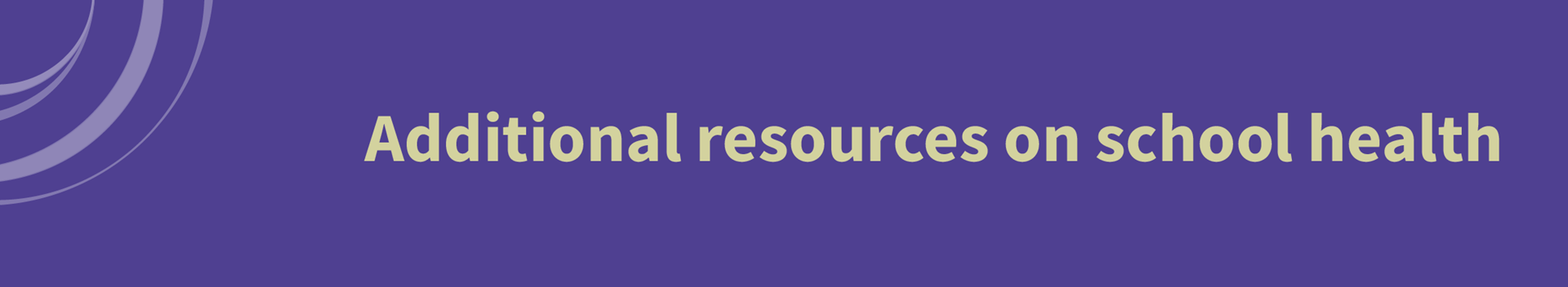 additional resources school health header additional resources school health header