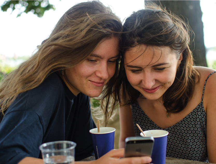Teenage girls with cellphone Teenage girls with cellphone