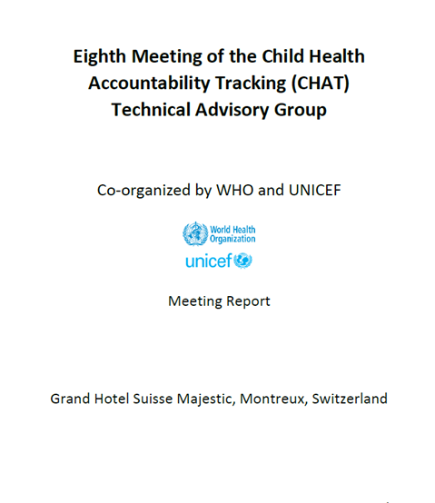 Report on the Eighth Meeting of the Child Health Accountability Tracking Technical Advisory Group (CHAT-TAG)